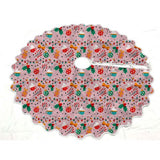 Printed Scalloped Christmas Tree Skirt