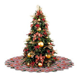 Printed Scalloped Christmas Tree Skirt