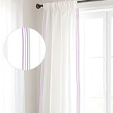 400TC Cotton Sateen Classic Embroidery Cotton Curtain (Set Of 2)