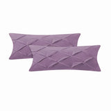 400TC Cotton Sateen Solid Pintuck Body Pillowcases (Set Of 2)