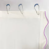 Scallop Embroidery Shower Cotton Curtain