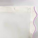 Scallop Embroidery Shower Cotton Curtain