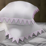 Ashley 400TC Cotton Traingle Embroidery Sateen Solid Euro Pillow Sham