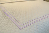 Classic Border Diamond Knitted Cotton Coverlet