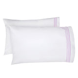 Smart Border 400TC Cotton Embroidery Sateen Solid Pillowcases (Set Of 2)