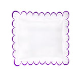 Allena 400TC Cotton Scallop Embroidery Sateen Solid Euro Sham