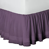 400TC Sateen Solid Cotton Fringe Ruffle Bed Skirt