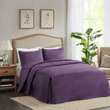 400TC Cotton Sateen Solid Tailored Quilted Bedspread Set