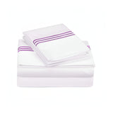 400TC Triple Embroidery Sateen Solid Cotton Sheet Set