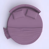 400TC Sateen Solid Cotton Round Sheet Set