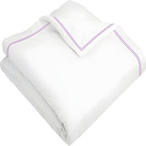400TC Cotton Double Edge Embroidery Sateen Solid Duvet Cover Set