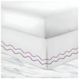 400TC Cotton Double Wavy Embroidered Tailored Bed Skirt