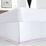 400TC Cotton Sateen Classic Embroidery Tailored Bed Skirt