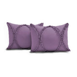 400TC Cotton Sateen Solid Textured Ruffle Bedspread Set