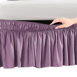400TC Sateen Solid Cotton Wrap Around Bed Skirt