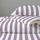 400TC Stripe Border Frame Cotton Sateen Duvet Cover Set
