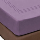 400TC Luxurious Triple Embroidery Sateen Solid Cotton Fitted Sheet