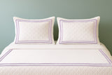 Classic Border Diamond Knitted Cotton Coverlet
