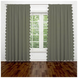 Scallop Luxurious Polyester Curtain (Set of 2)