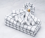 Linen Napkins - Grid Napkins Set of 4 & 8