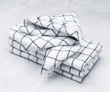 Black and White Linen Napkins