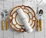 Lurex Linen Napkins - Metallic Silver Napkins