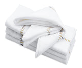 Harmonie Napkins - White Cloth Napkins Bulk