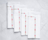 Harmonie Napkin in Gold Red Silver