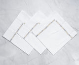 Harmonie Napkins - White Cloth Napkins Bulk