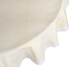 Beige Printed Round Tablecloth