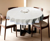 Beige Printed Round Tablecloth