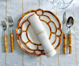 Metallic Thread Linen Napkins