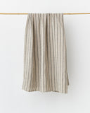 Linen beach towel in Subtle lines