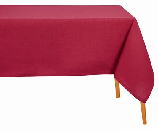 Rectangular Linen Tablecloth - Cherry Red