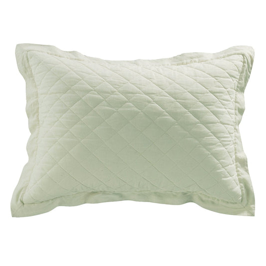 Linen Cotton Diamond Quilted Pillow Sham