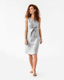 Light gray medium weight linen fabric (180 g/m2)