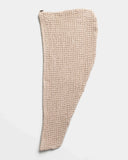 Linen hair towel turban in Beige