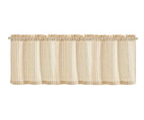 Striped Linen Kitchen Cafe Curtains - Set of 2