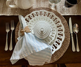 Light Blue Ticking Stripe Napkins