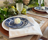 Blue Embroidered Pearls Napkins