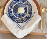 Blue Embroidered Pearls Napkins