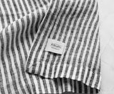 Black Pinstripe Linen Napkins - Set of 4, 8 & More