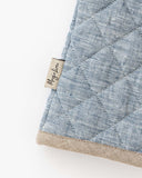 Linen oven mitt (1 pcs) in Blue melange