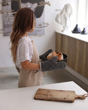 Linen oven mitt (1 pcs) in Charcoal gray