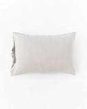 Linen pillowcase with ties in Light gray