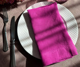 Pink Linen Napkins Set of 4