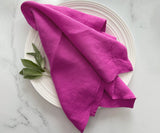 Pink Linen Napkins Set of 4
