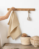 Linen tea towel in Sandy beige