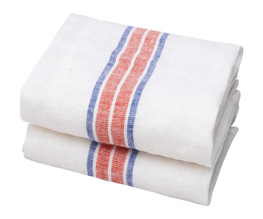 Striped Linen Tea Towels - Set of 2