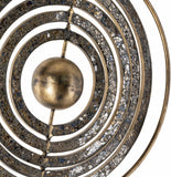 Linntown Antique Gold Circular Metal Sculpture - Clearance